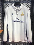 Retro 16/17 Real Madrid Home Long Sleeve Soccer Jersey