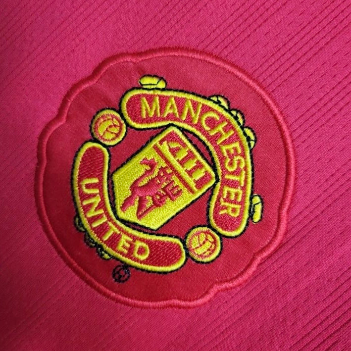 Retro Long Sleeve 07/08 Manchester United Home Jersey