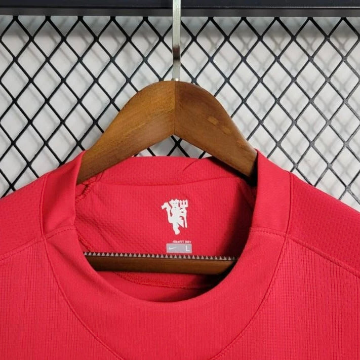 Retro Long Sleeve 07/08 Manchester United Home Jersey