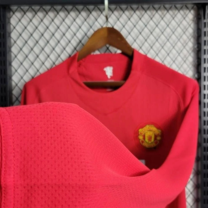 Retro Long Sleeve 07/08 Manchester United Home Jersey