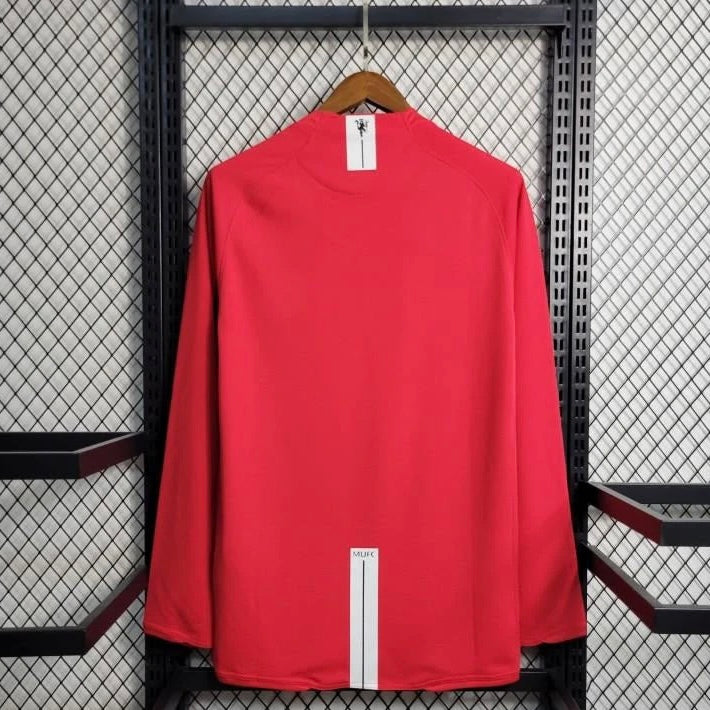 Retro Long Sleeve 07/08 Manchester United Home Jersey