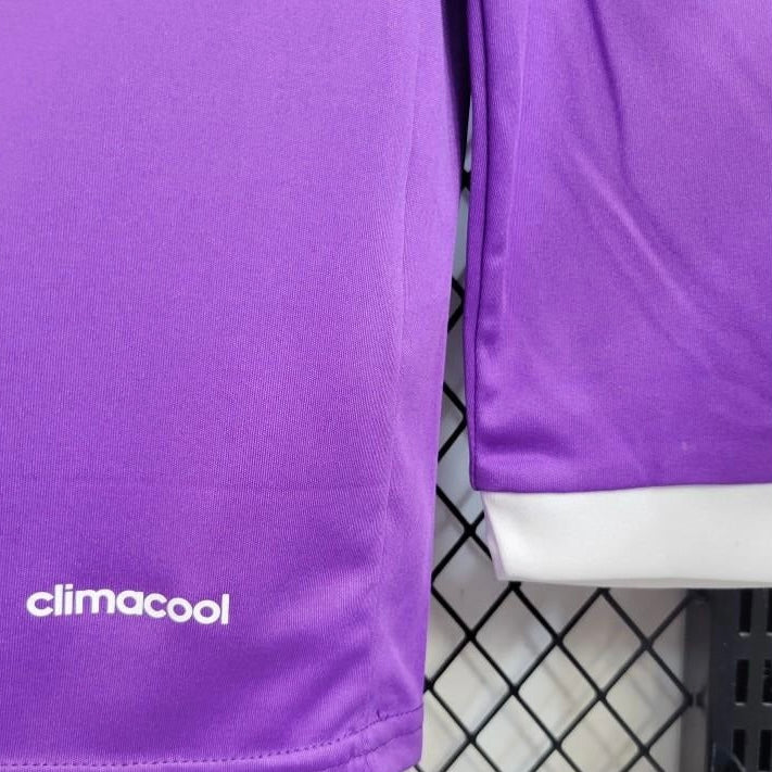 Retro Long Sleeve 17/18 Real Madrid Away Purple Jersey