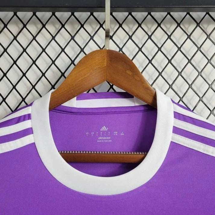 Retro Long Sleeve 17/18 Real Madrid Away Purple Jersey