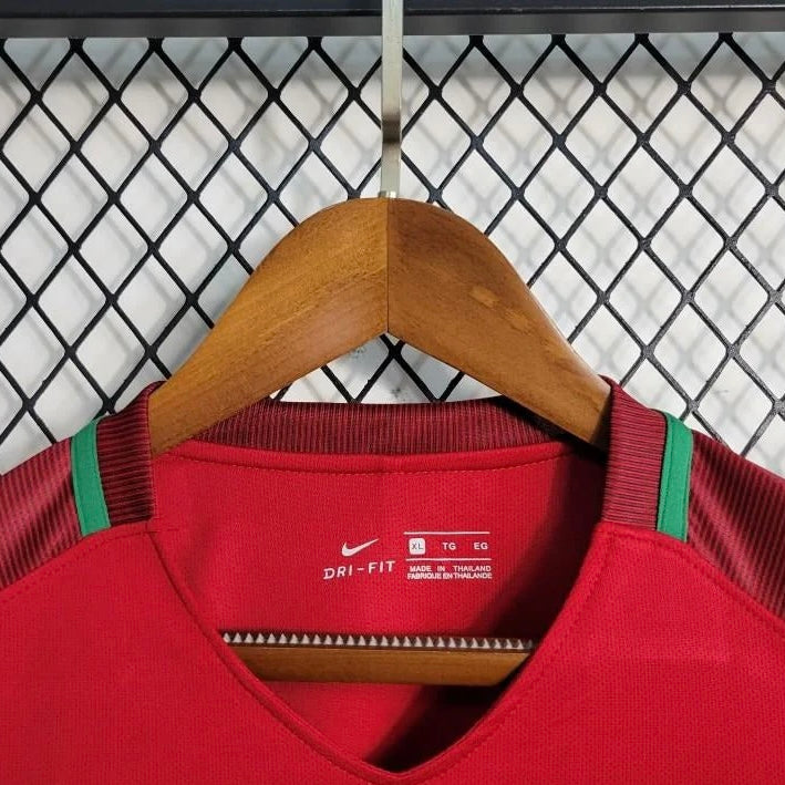 Retro 2016 Portugal Home Long Sleeve Jersey