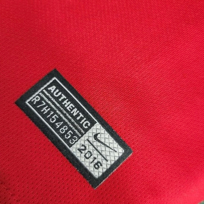 Retro 2016 Portugal Home Long Sleeve Jersey