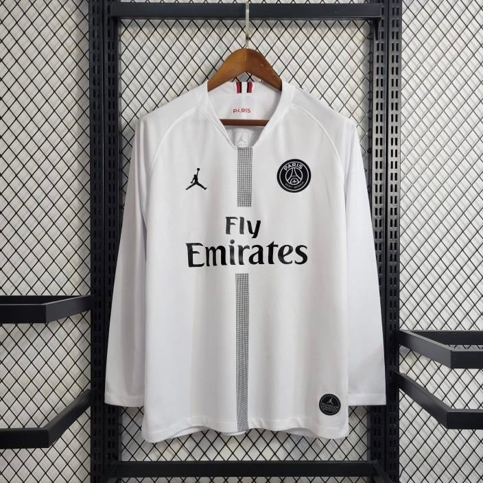 Retro Long Sleeve 18/19 PSG White Jersey
