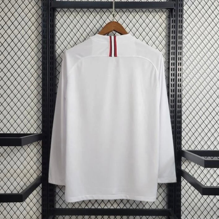 Retro Long Sleeve 18/19 PSG White Jersey