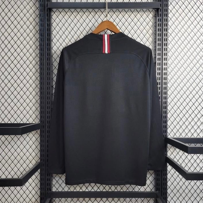 Retro Long Sleeve 18/19 PSG Black Jersey