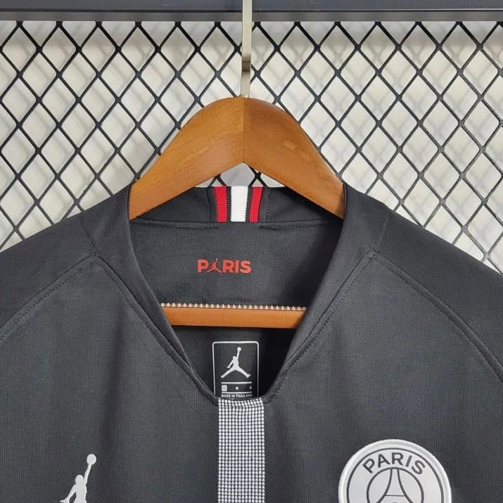 Retro Long Sleeve 18/19 PSG Black Jersey