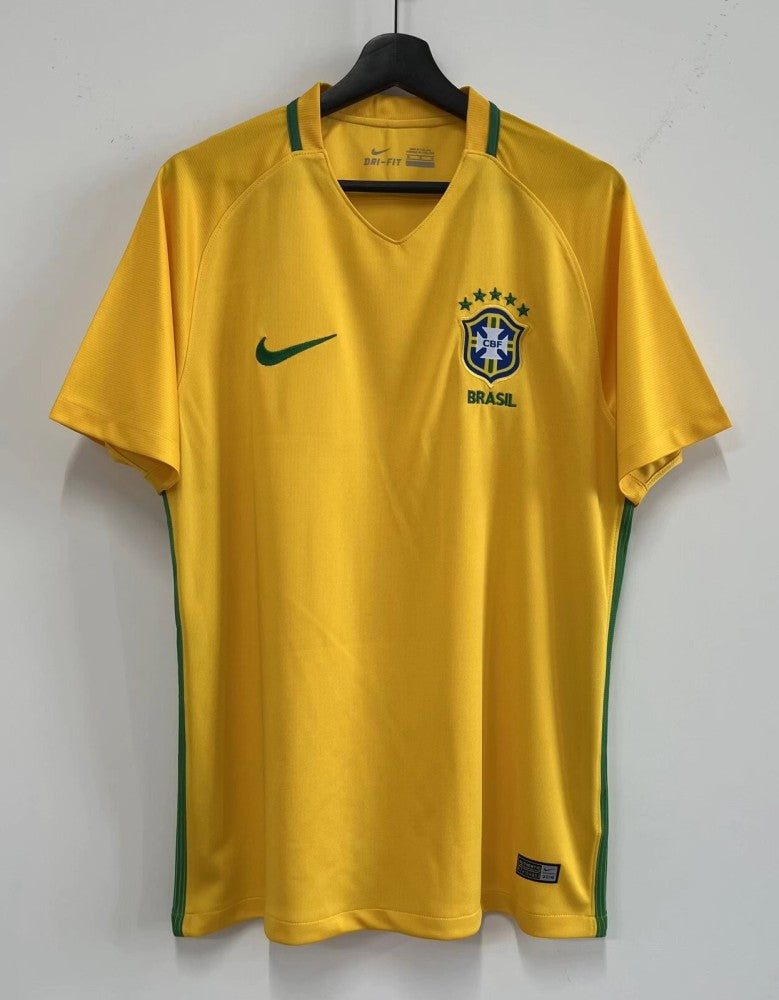 Retro 2016 Brazil Home Soccer Jersey
