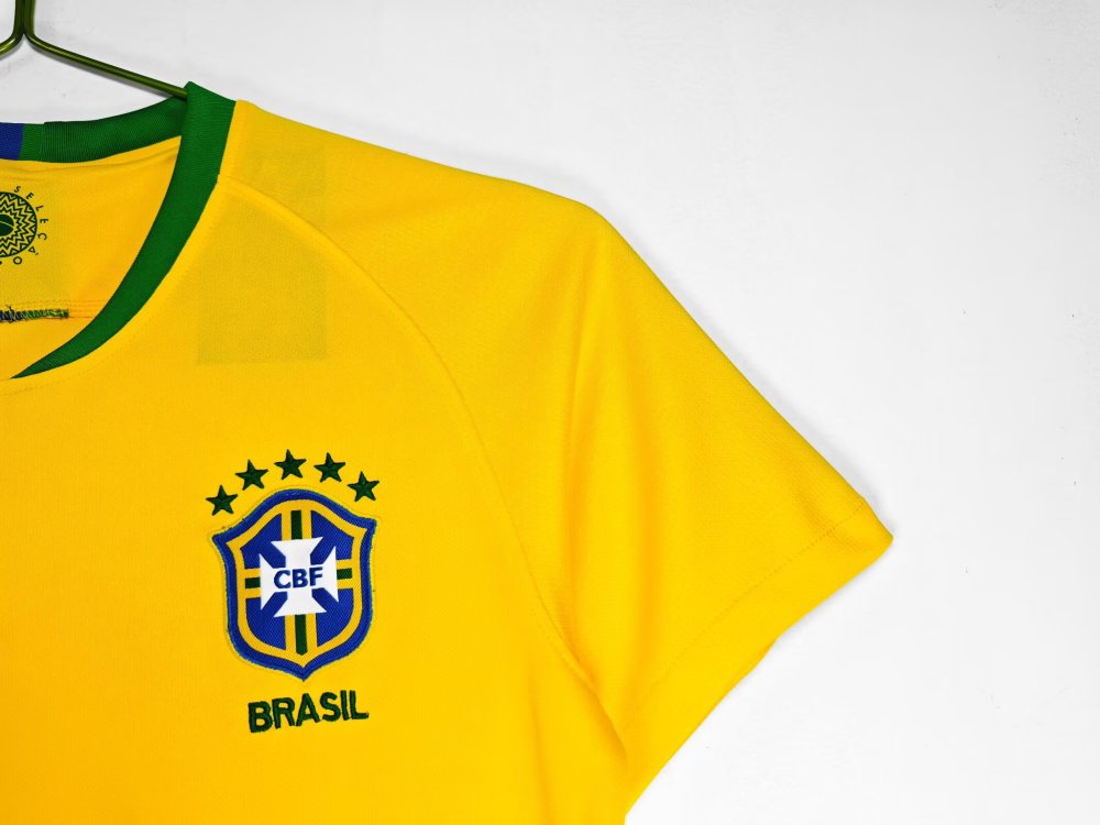 Retro 2018 Brazil Home Soccer Jersey