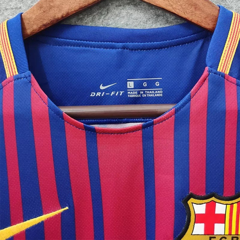 Retro 17/18 Barcelona Home Soccer Jersey