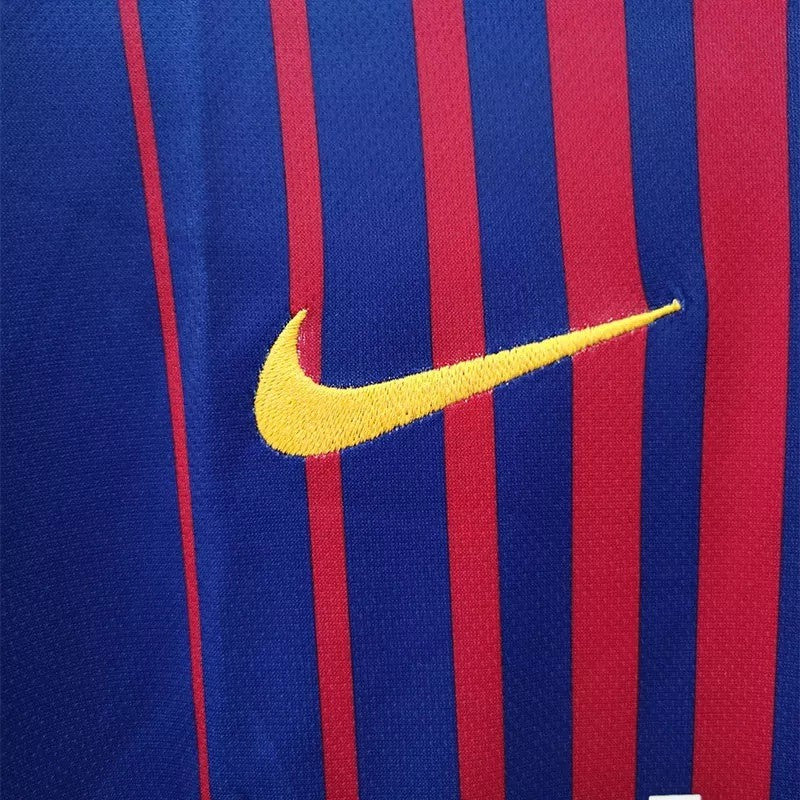 Retro 17/18 Barcelona Home Soccer Jersey