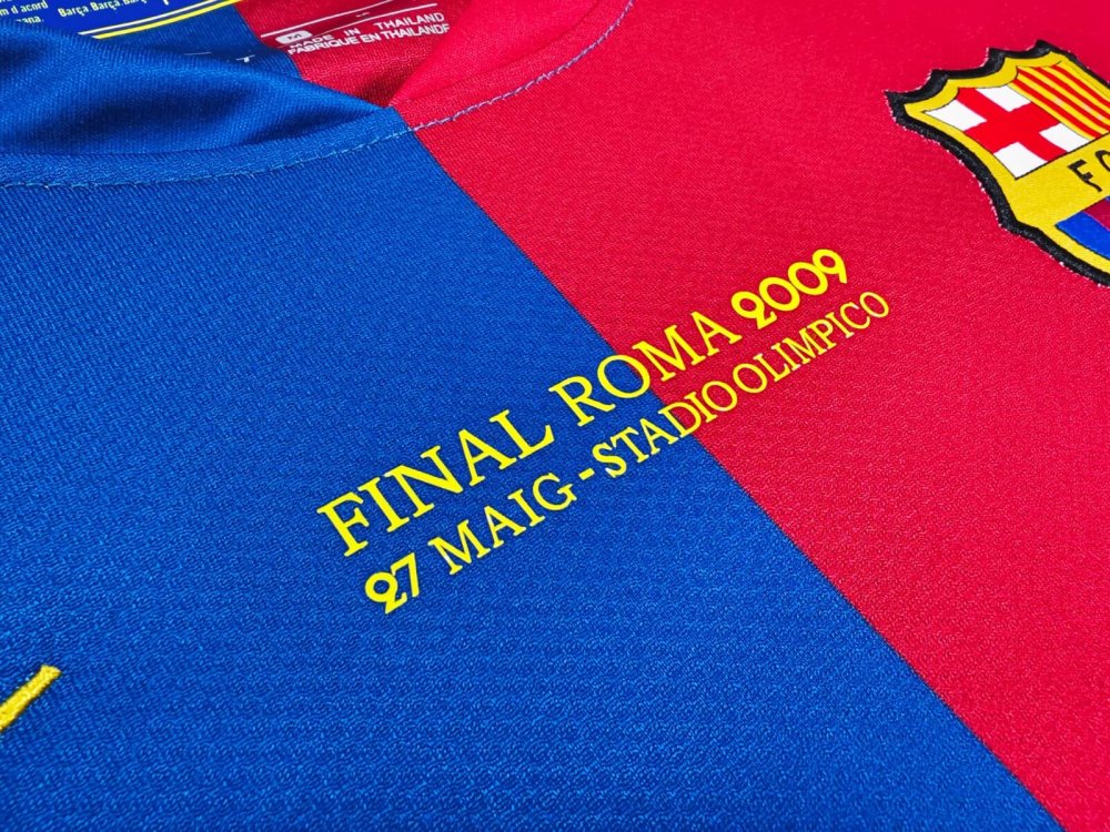 Retro 08/09 Barcelona Home Long Sleeve Soccer Jersey