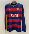 Retro 15/16 Barcelona Home Long Sleeve Soccer Jersey
