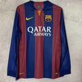 Retro 14/15 Barcelona Home Long Sleeve Soccer Jersey
