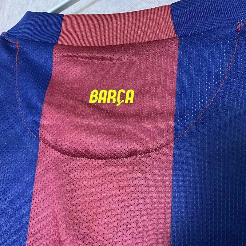 Retro 14/15 Barcelona Home Long Sleeve Soccer Jersey