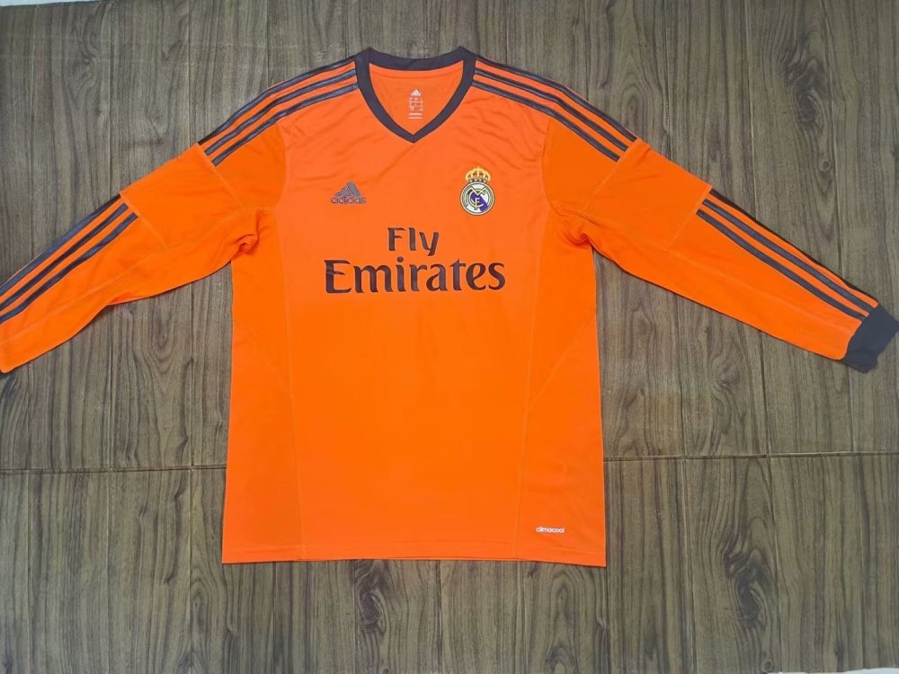 Retro 13/14 Real Madrid Third Long Sleeve Soccer Jersey