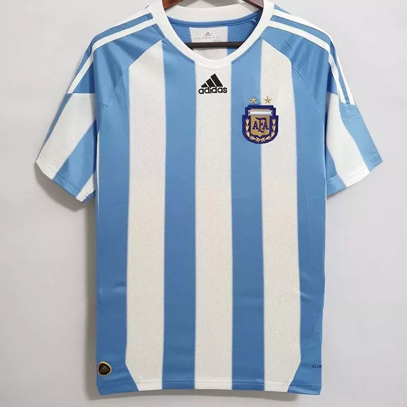 Retro 2010 Argentina Home Soccer Jersey