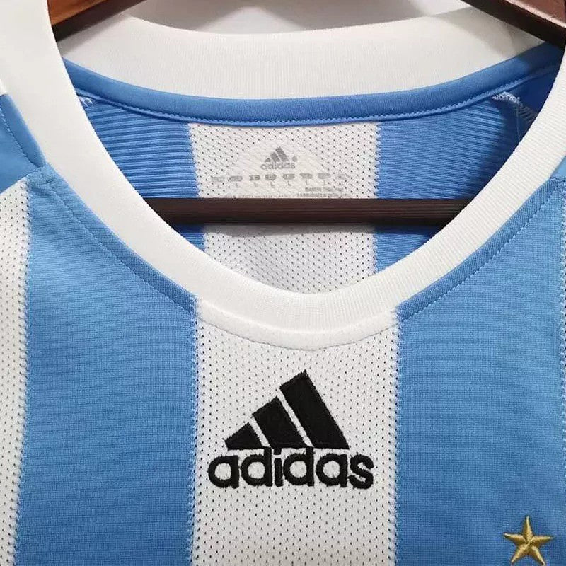 Retro 2010 Argentina Home Soccer Jersey