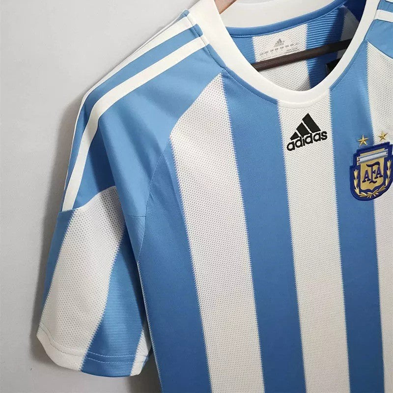 Retro 2010 Argentina Home Soccer Jersey