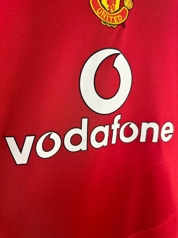 Retro 04/06 Manchester United Home Long Sleeve Soccer Jersey