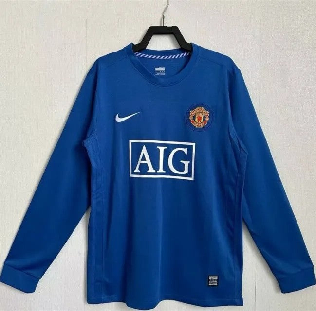 Retro 08/09 Manchester United Third Long Sleeve Soccer Jersey