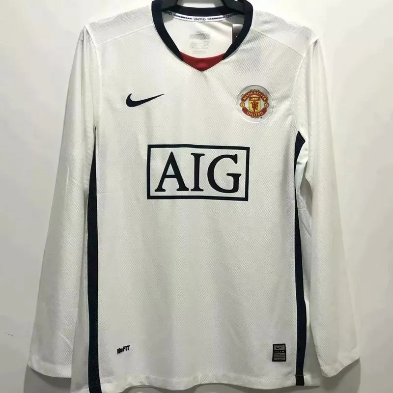 Retro 08/09 Manchester United Away Long Sleeve Soccer Jersey