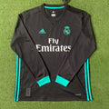 Retro 17/18 Real Madrid Away Long Sleeve Soccer Jersey