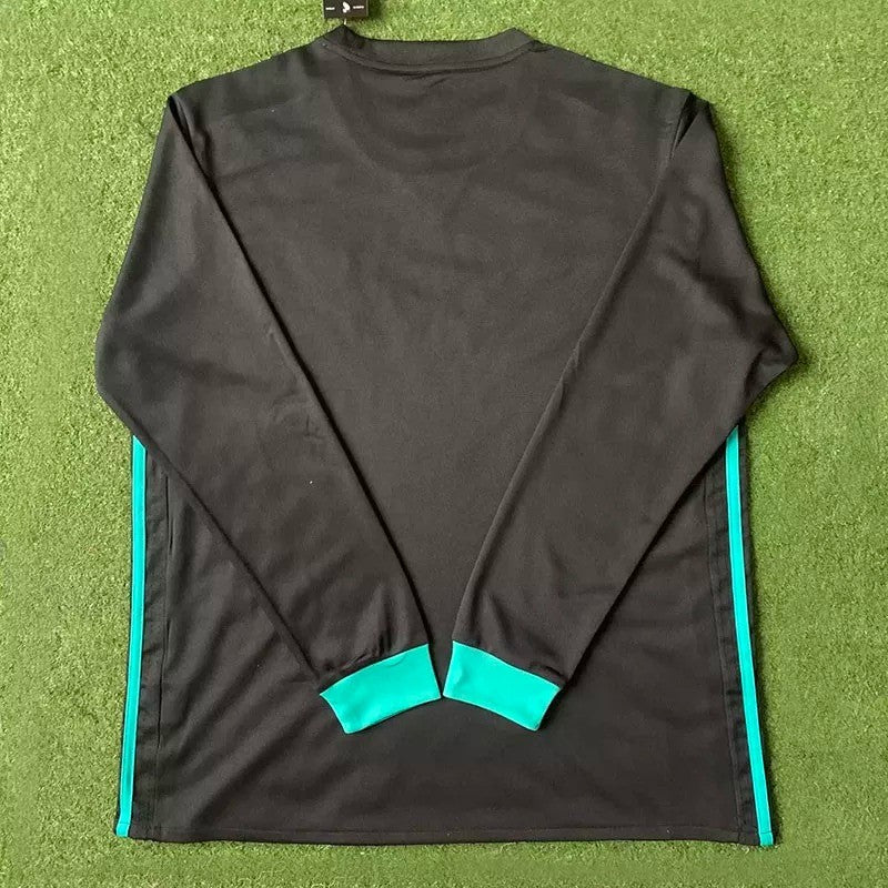 Retro 17/18 Real Madrid Away Long Sleeve Soccer Jersey
