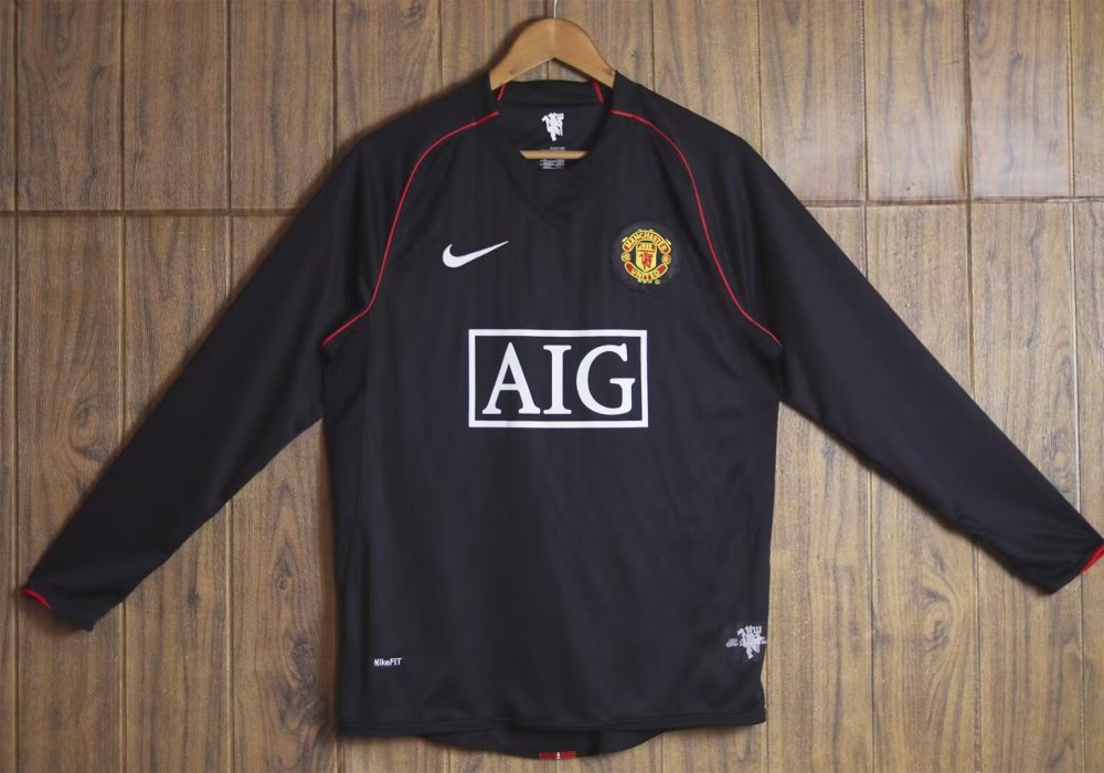 Retro 07/08 Manchester United Third Long Sleeve Soccer Jersey