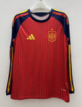 2026 World Cup Spain Home Long Sleeve Jersey front