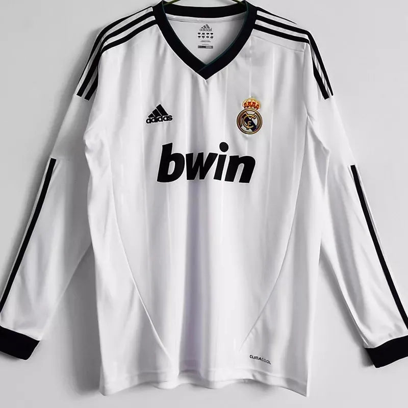 Retro 12/13 Real Madrid Home Long Sleeve Soccer Jersey